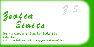 zsofia simits business card